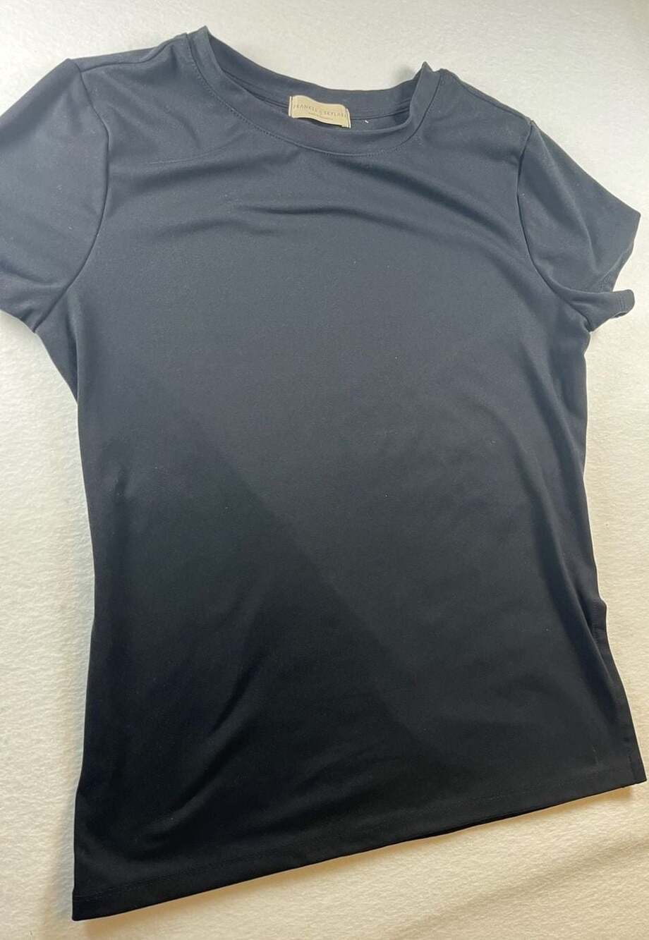 Frankee & Skylarr Black Crewneck Short Sleeve T-Shirt minimalist, coquette